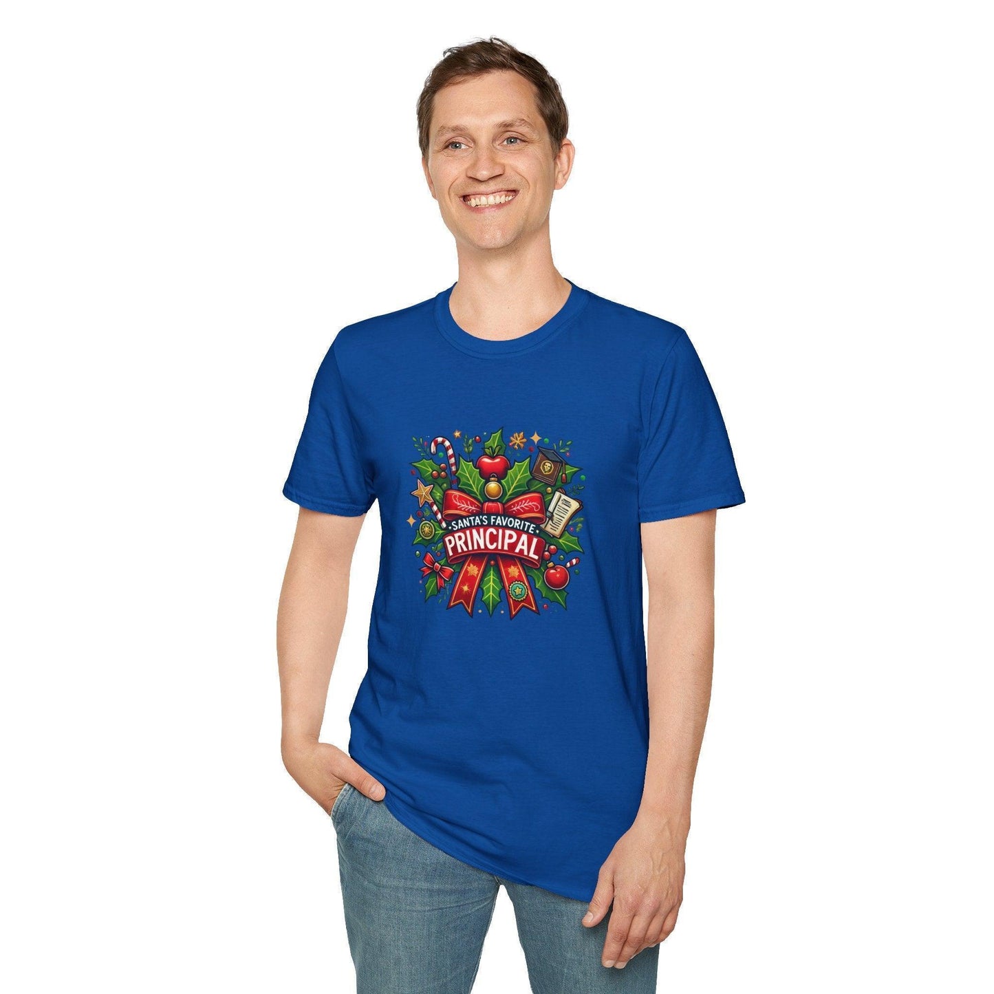 Santa's Favorite School Principal Unisex Tee 🍎🎅 - Whippie's