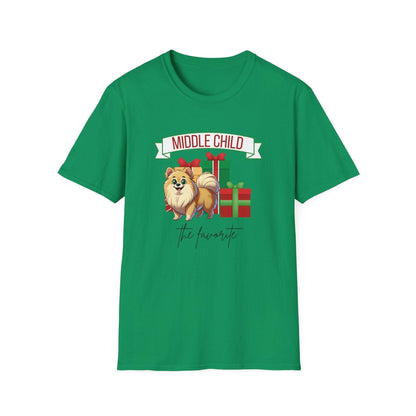 Middle Child, The Favorite 🎁🐶 Pomeranian - Unisex Tee! 🎁👑 - Whippie's