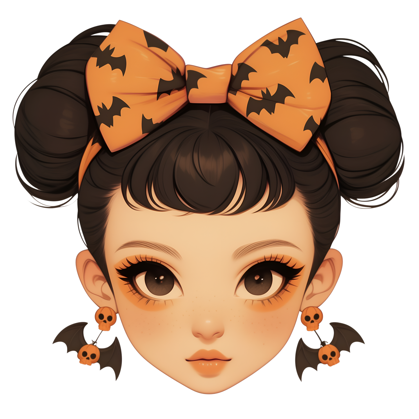 Bat & Bow V-Neck Tee: A Vintage Halloween Look! Free Shipping
