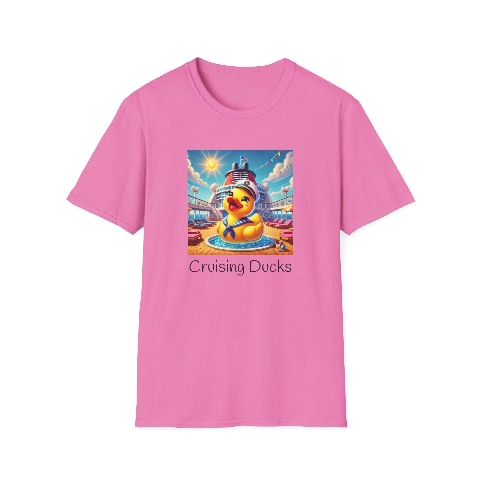 Duck on the Loose! Hilarious Cruise Ship Hide-and-Seek 🛳️ Unisex T-Shirt 🐤 - Whippie's