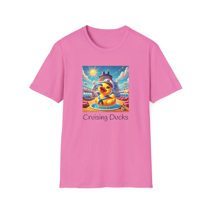 Duck on the Loose! Hilarious Cruise Ship Hide-and-Seek 🛳️ Unisex T-Shirt 🐤 - Whippie's