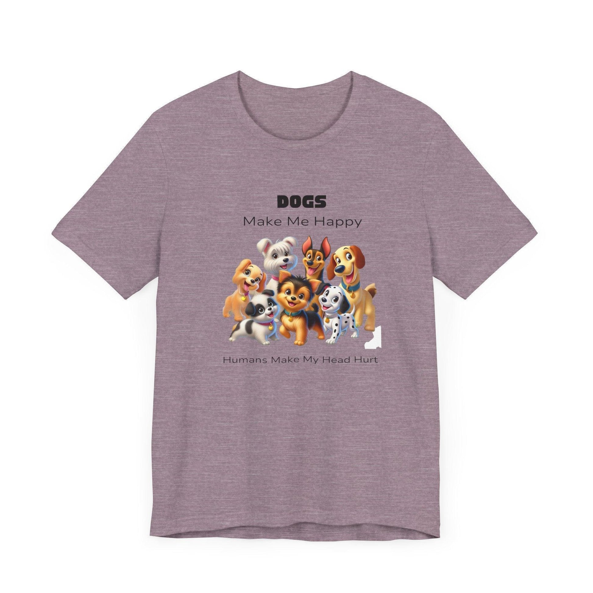 🐶 Dogs Make Me Happy 😊 Unisex Jersey Tee ✨ Pawsitive vibes only! 🐾 - Whippie's