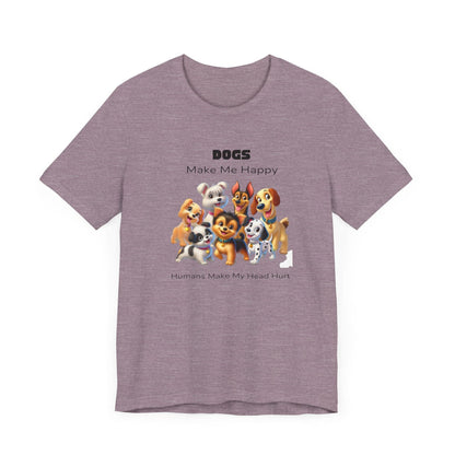 🐶 Dogs Make Me Happy 😊 Unisex Jersey Tee ✨ Pawsitive vibes only! 🐾 - Whippie's