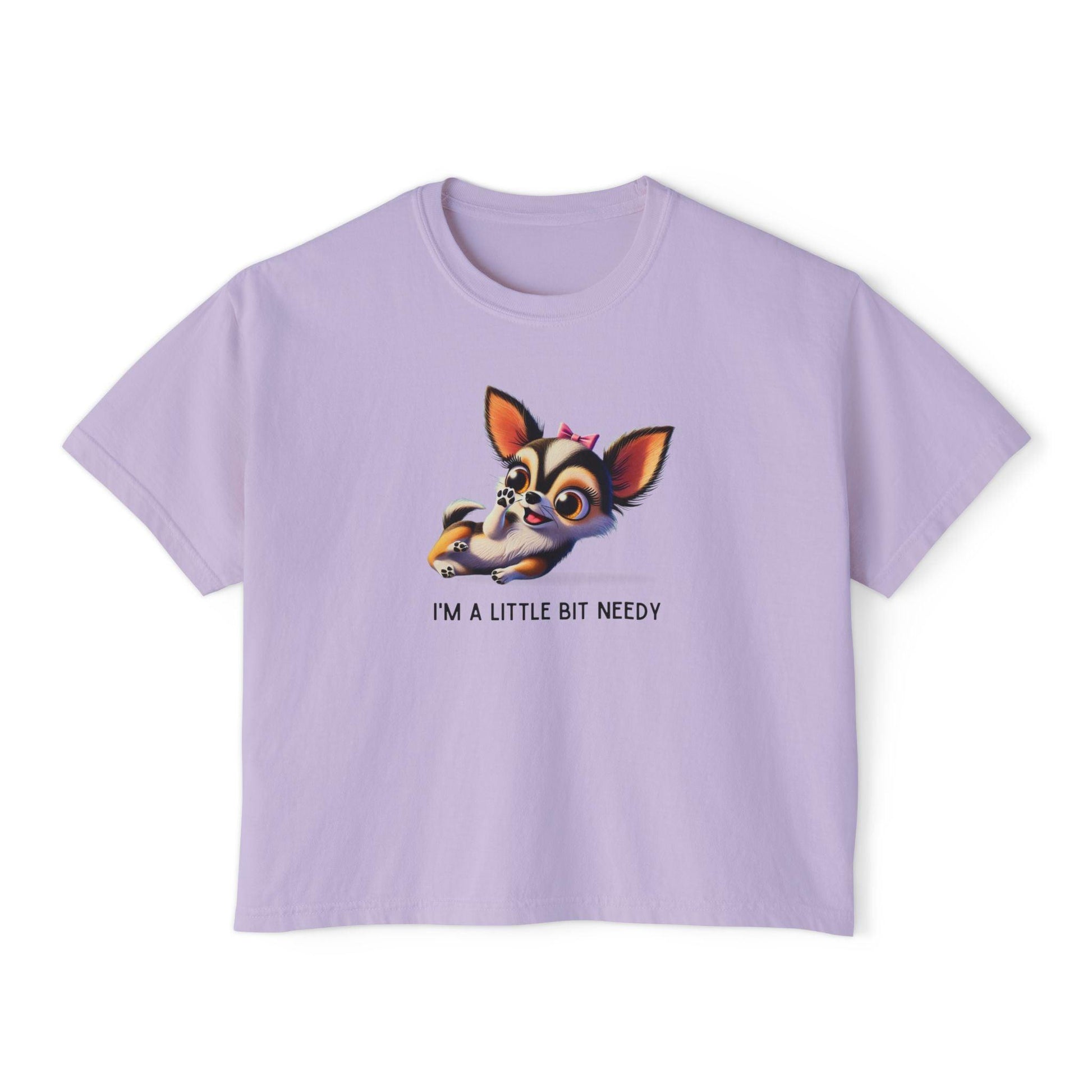 I'm a Bit Needy - Embrace Your Inner Drama Queen 🐶 Women's Boxy Crop Tee - Whippie's