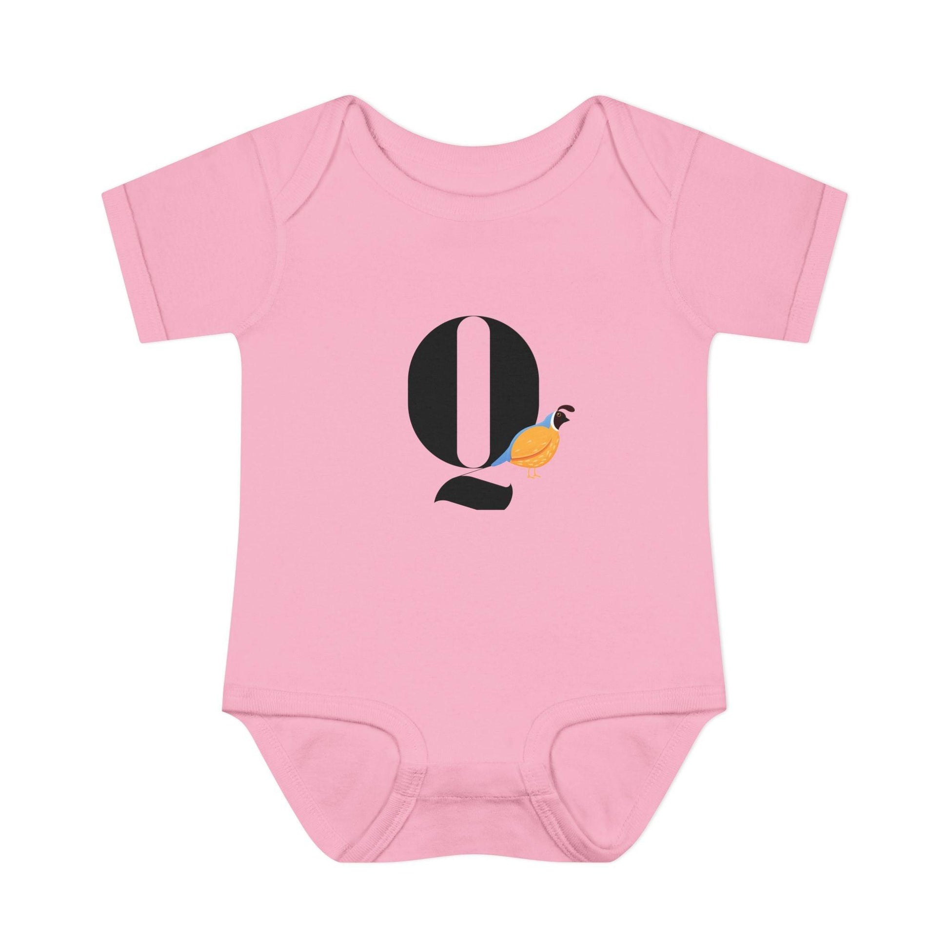 Alphabet Adventures: Letter Q - Quiet Quail Baby Onesie Q is for Quiet Quail! - Whippie's