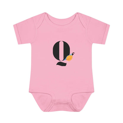 Alphabet Adventures: Letter Q - Quiet Quail Baby Onesie Q is for Quiet Quail! - Whippie's