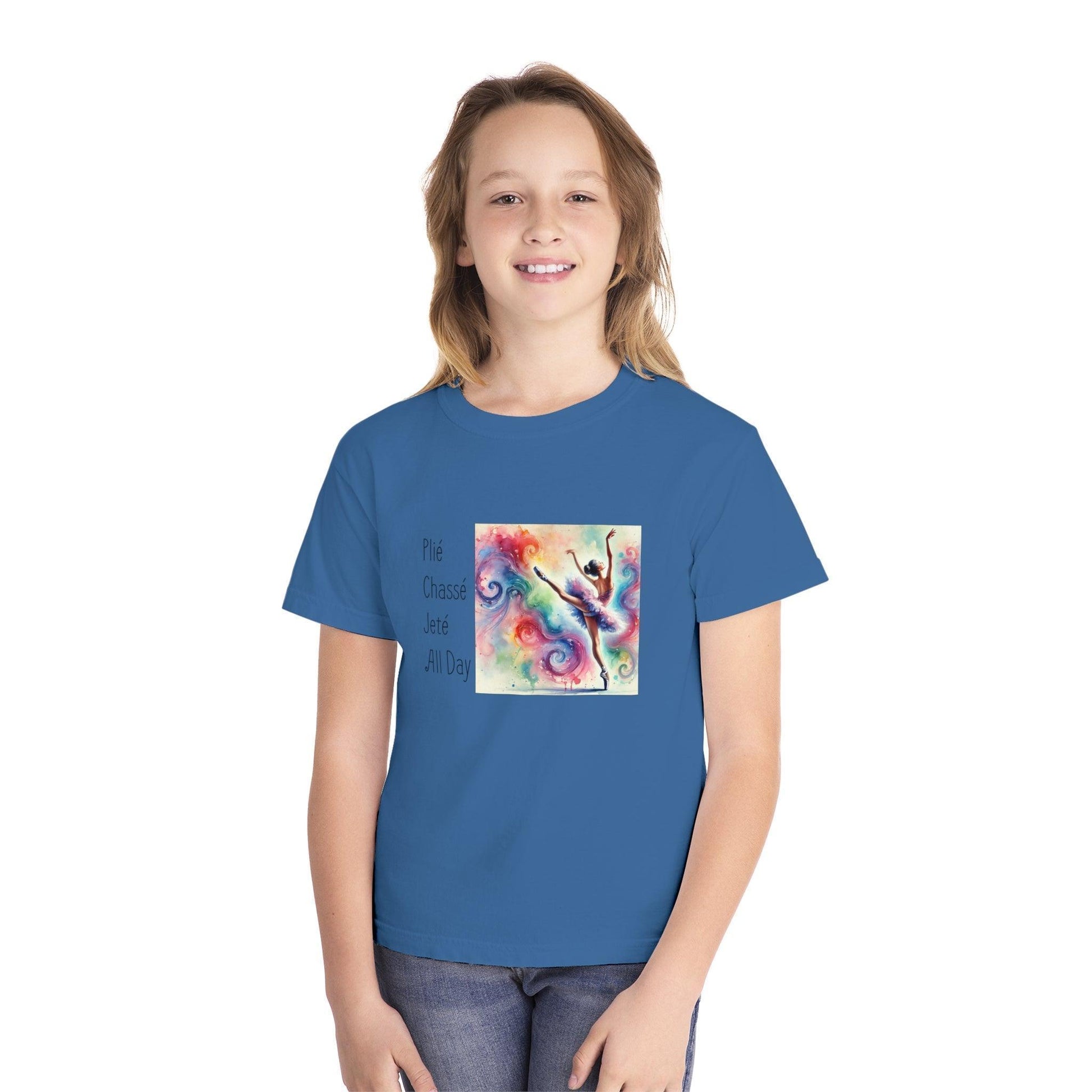 🩰 Plié Chassé Jeté All Day 💃 Youth Midweight Tee ✨ - Whippie's