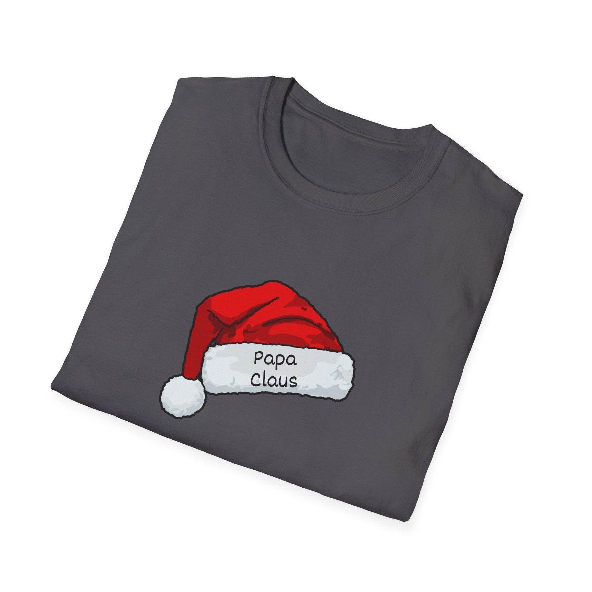 Papa Claus: The Coolest Santa in Town 🎅- Mens Softstyle T-shirt - Whippie's