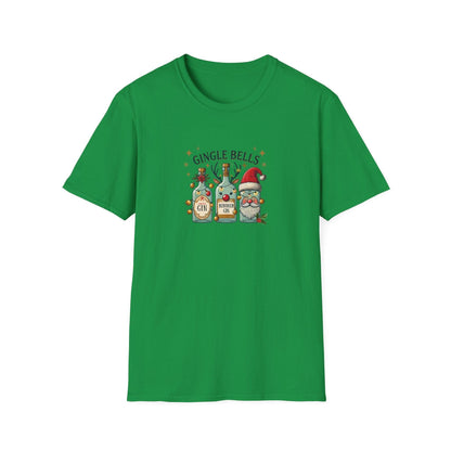 Gingle Bells, Gin All the Way! 🎄🎅🍸 - Unisex Softstyle T-shirt - Whippie's