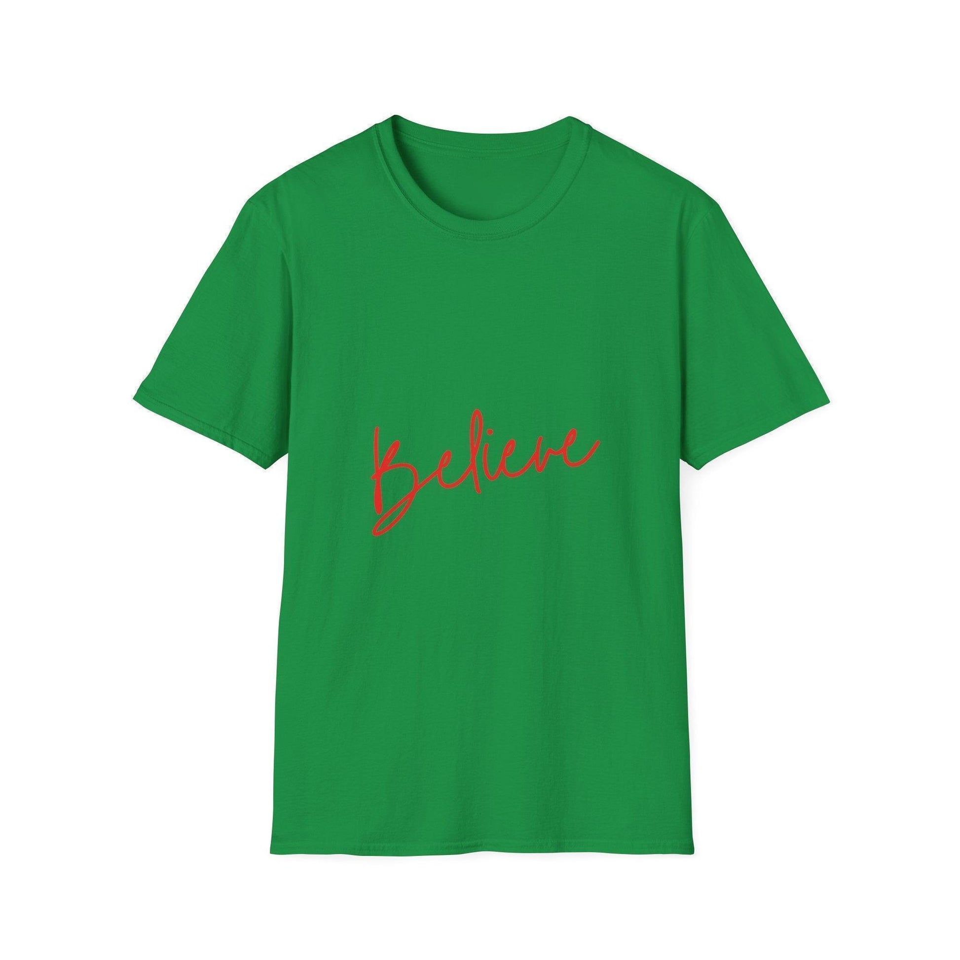 Believe ✨ Spread the Magic of Christmas! 🎅🎄 - Unisex Softstyle T-shirt - Whippie's