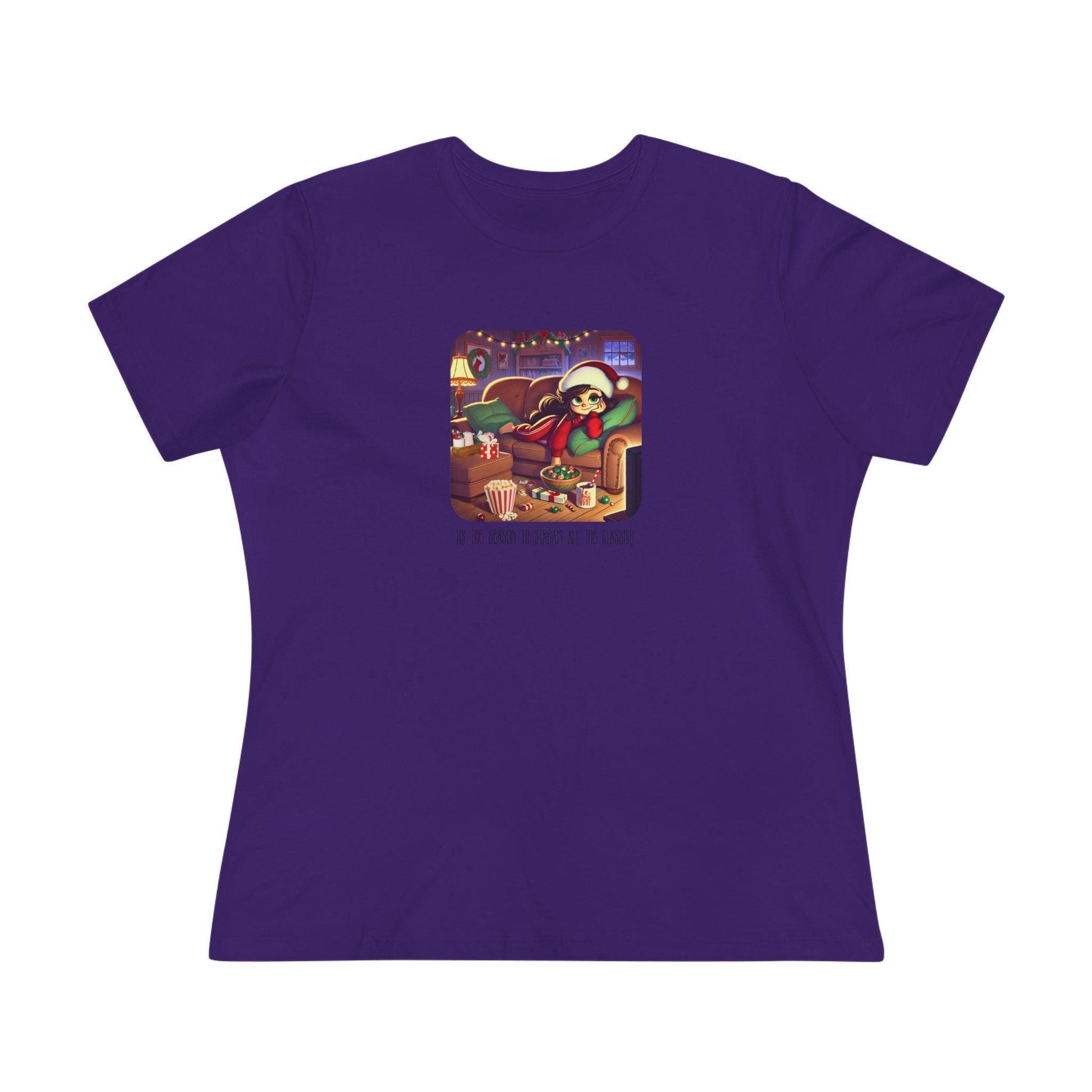 🎅🍿 'Tis the Season to Binge All the Classics! 🎄🎁 - Women's Softstyle Tee - Whippie's