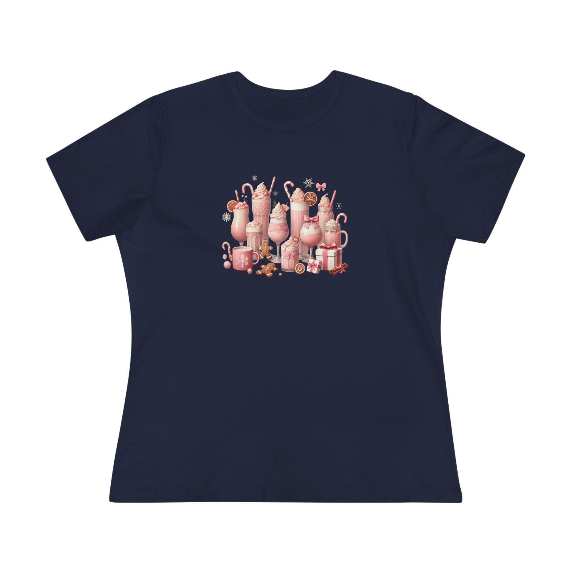 💖☕ Pretty in Pink Holiday Coffee ❄️🎀 - Women's Softstyle Tee - Whippie's