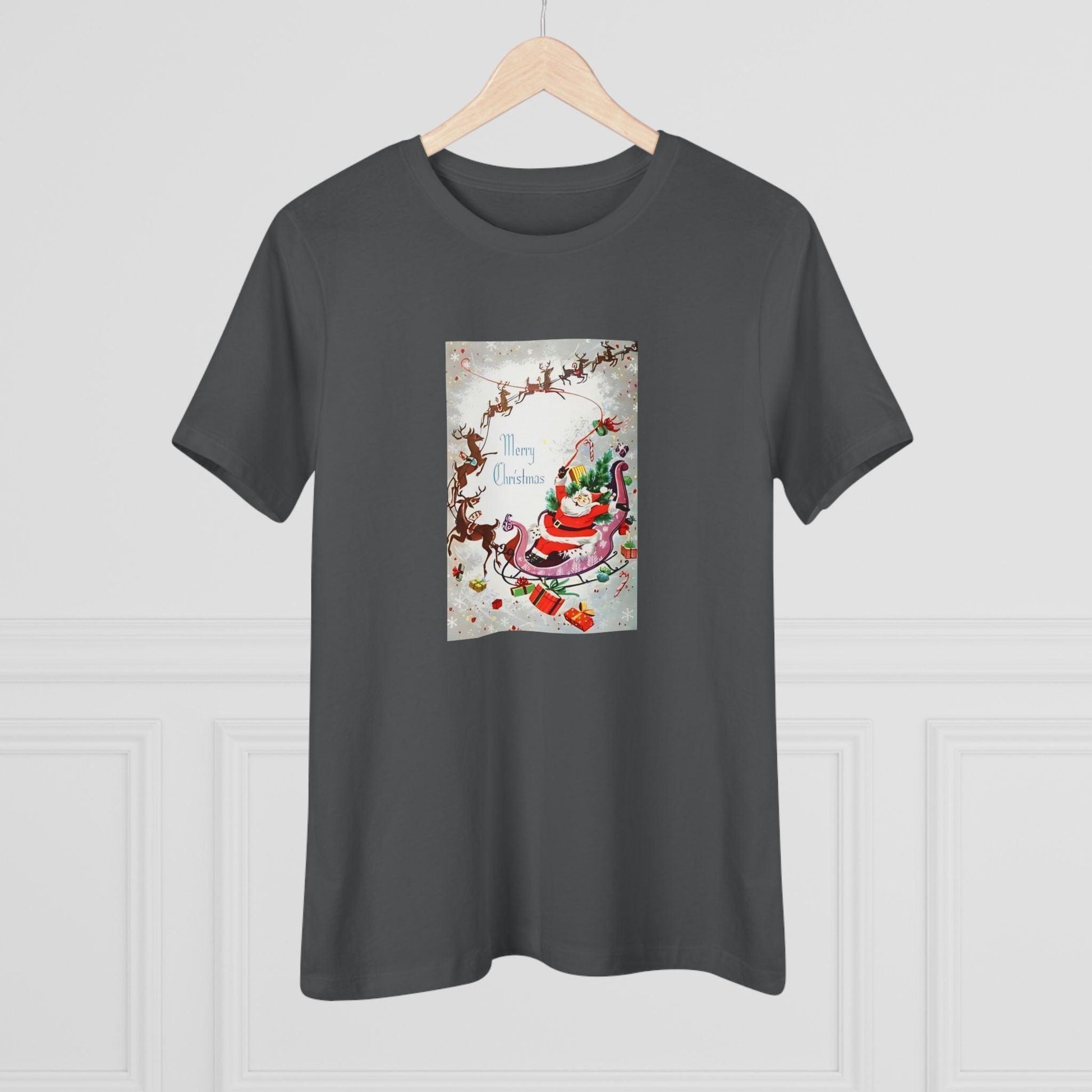 Merry Christmas - Santa and His Sleigh - Women's Tee - Whippie's