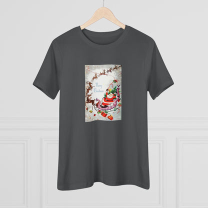 Merry Christmas - Santa and His Sleigh - Women's Tee - Whippie's