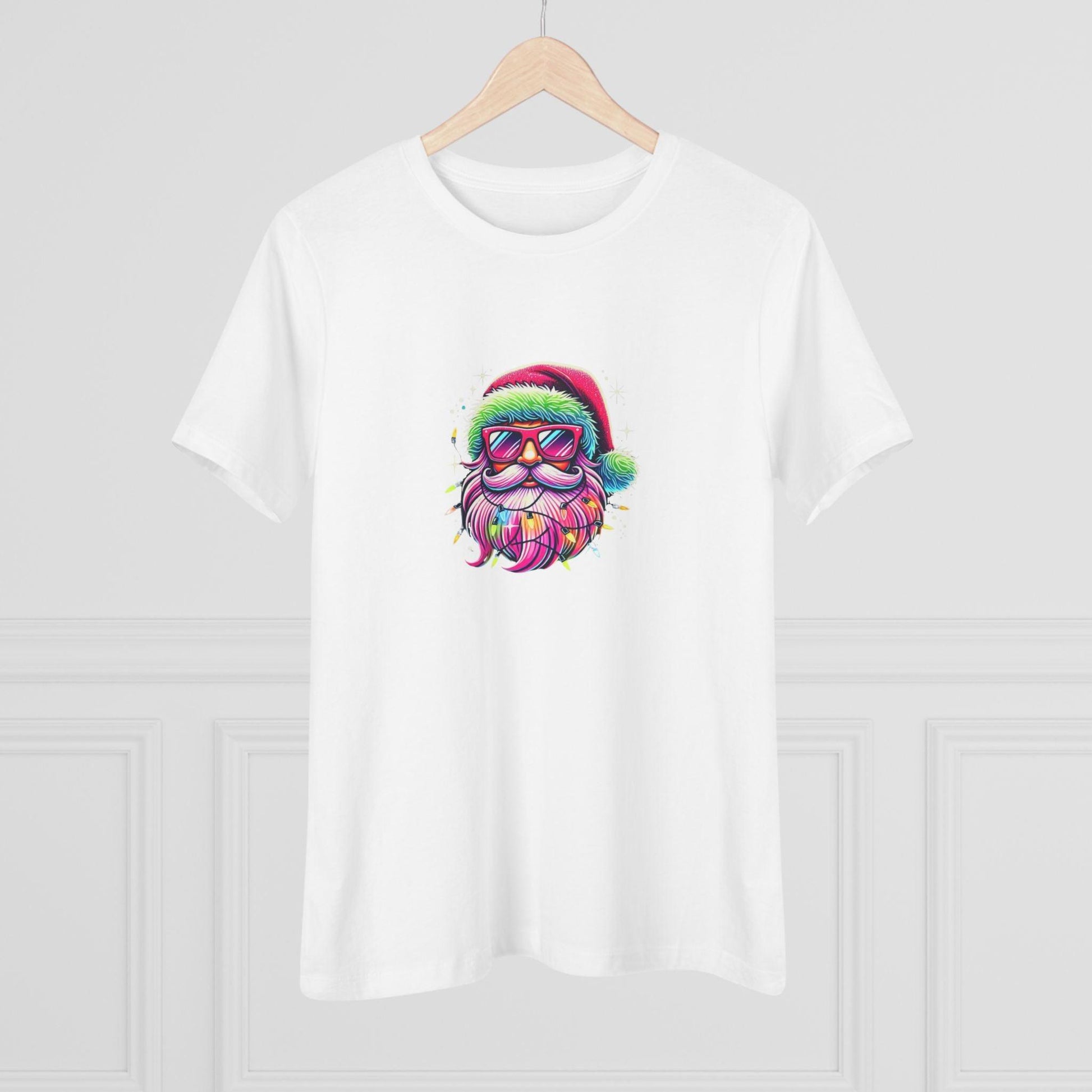 Shine Bright Like Santa! Merry and Bright! 🎅🏻✨🌈 - Women's Softstyle Tee - Whippie's