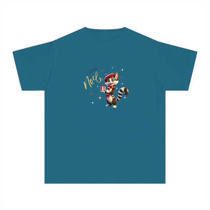 J'attends Noël 🐈‍⬛ Youth Midweight Tee 🎄 A purr-fectly Parisian Christmas for your little one! - Whippie's