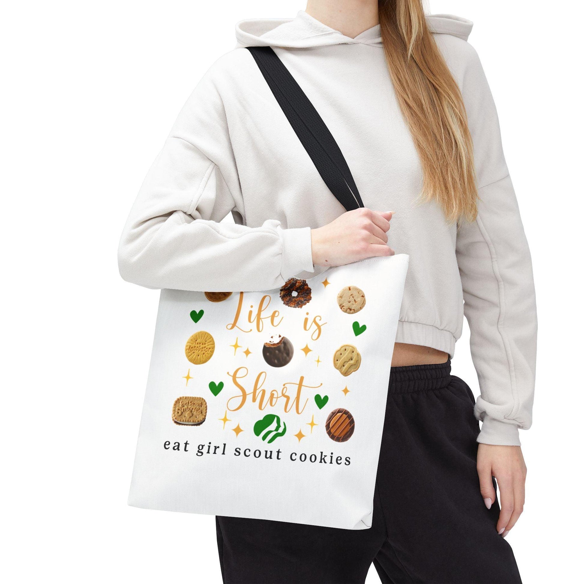 Life is Short, Eat Girl Scout Cookies Tote Bag 🍪❤️ - Whippie's