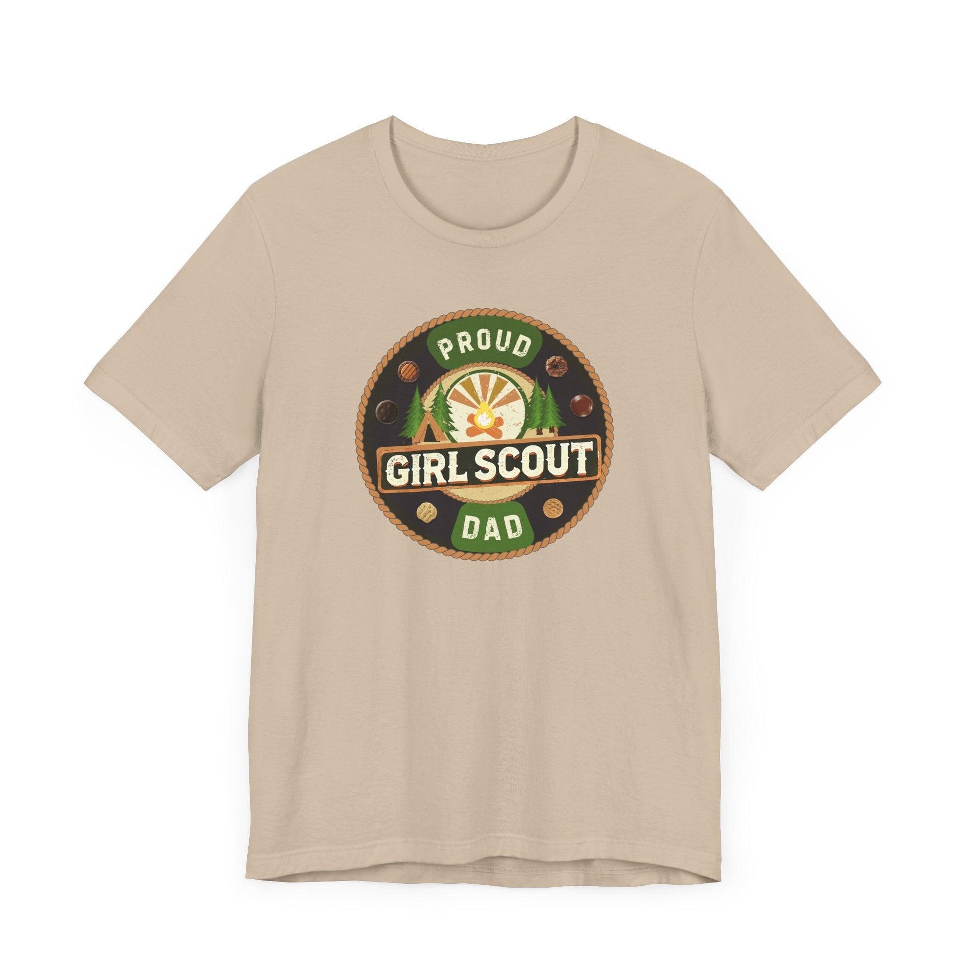 Proud Girl Scout Dad - Unisex Jersey Tee - Adventure Awaits! - Whippie's