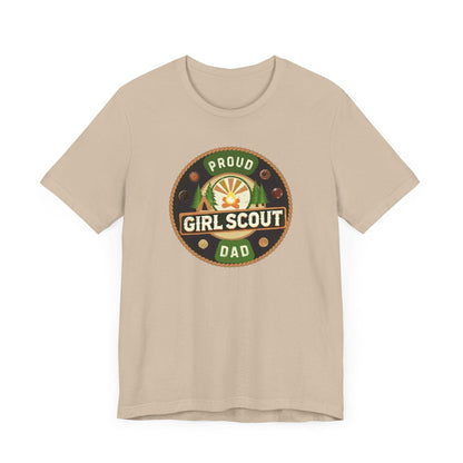Proud Girl Scout Dad - Unisex Jersey Tee - Adventure Awaits! - Whippie's