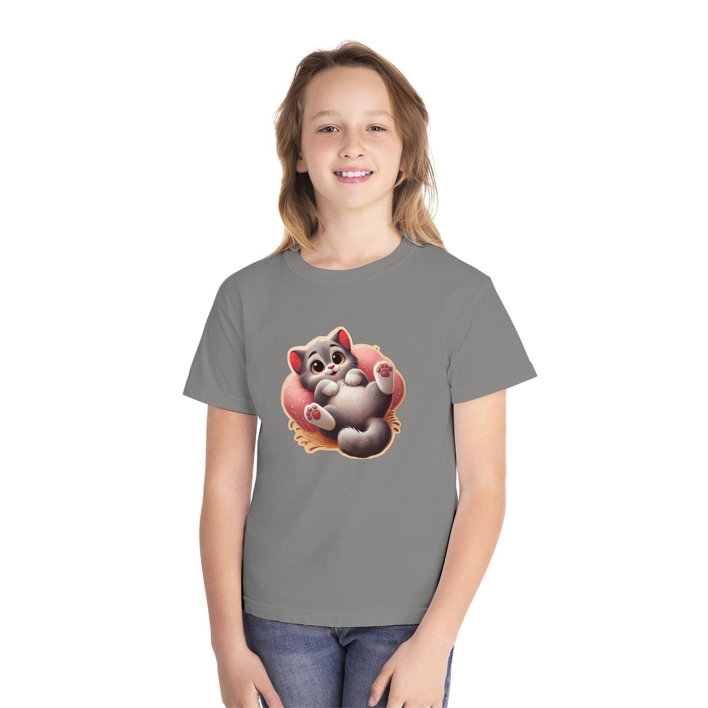 😻 Kitten Cuddle Time 💖 Youth Midweight Tee ✨ Purr-fectly adorable! - Whippie's