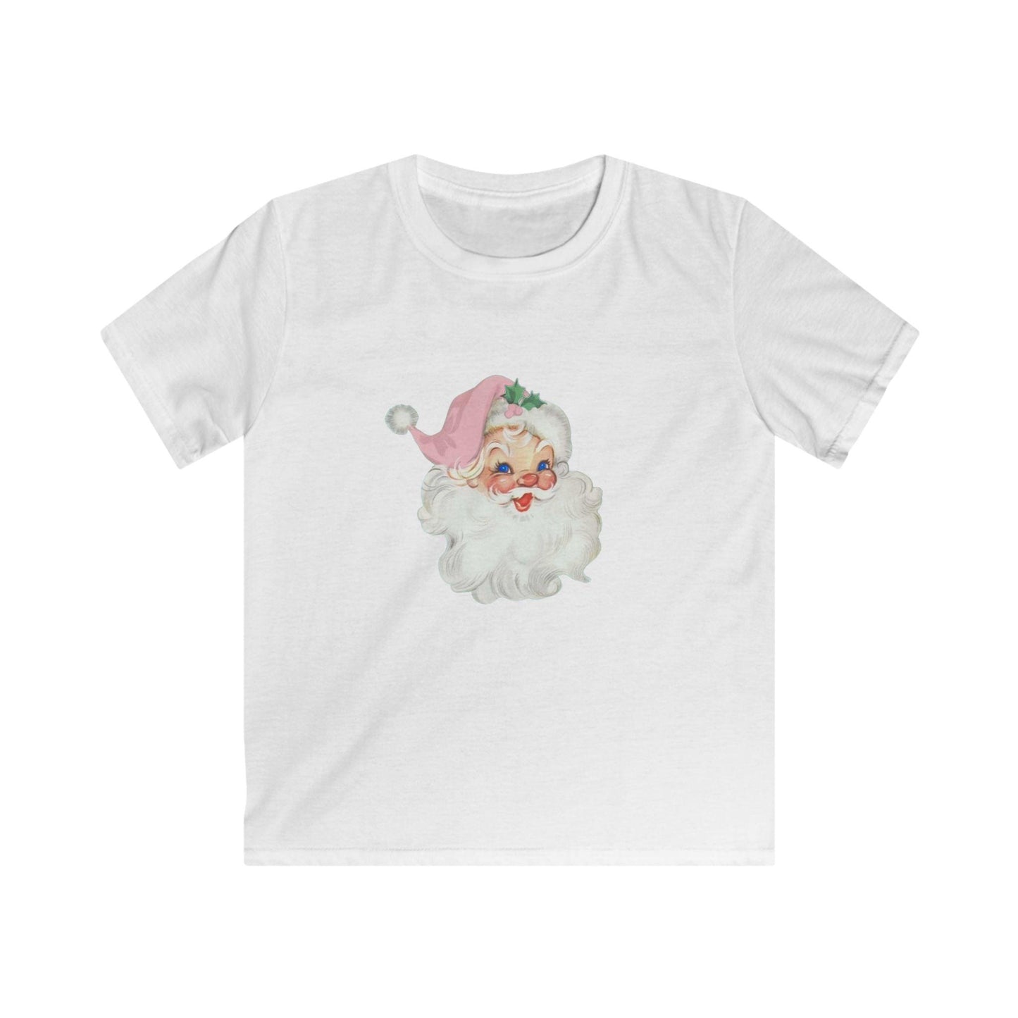 Blue-Eyed Santa - Santa's Got the Blues (and We Love It!) 💙🎅 Youth Softstyle T-Shirt 🎅🏻👚 - Whippie's