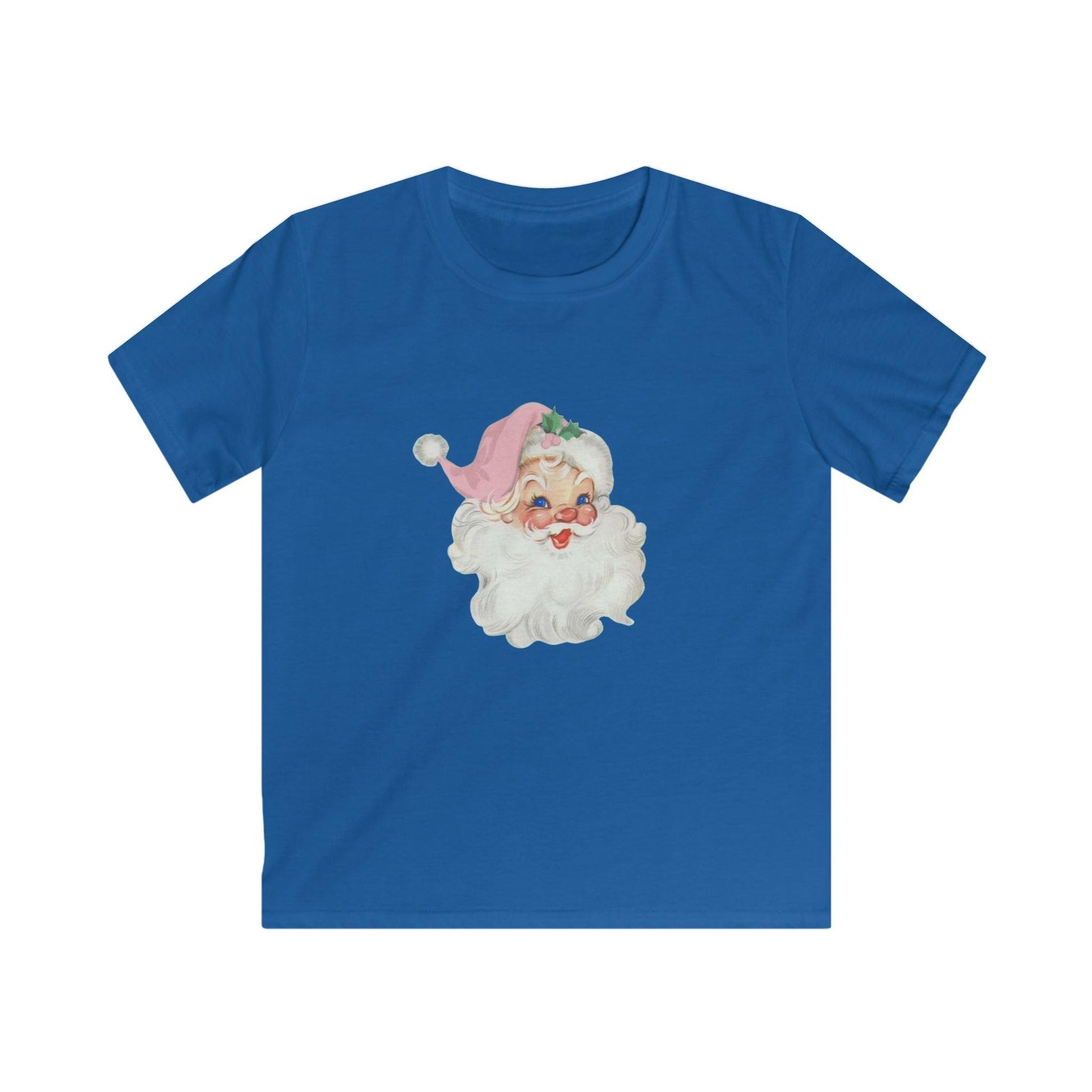Blue-Eyed Santa - Santa's Got the Blues (and We Love It!) 💙🎅 Youth Softstyle T-Shirt 🎅🏻👚 - Whippie's