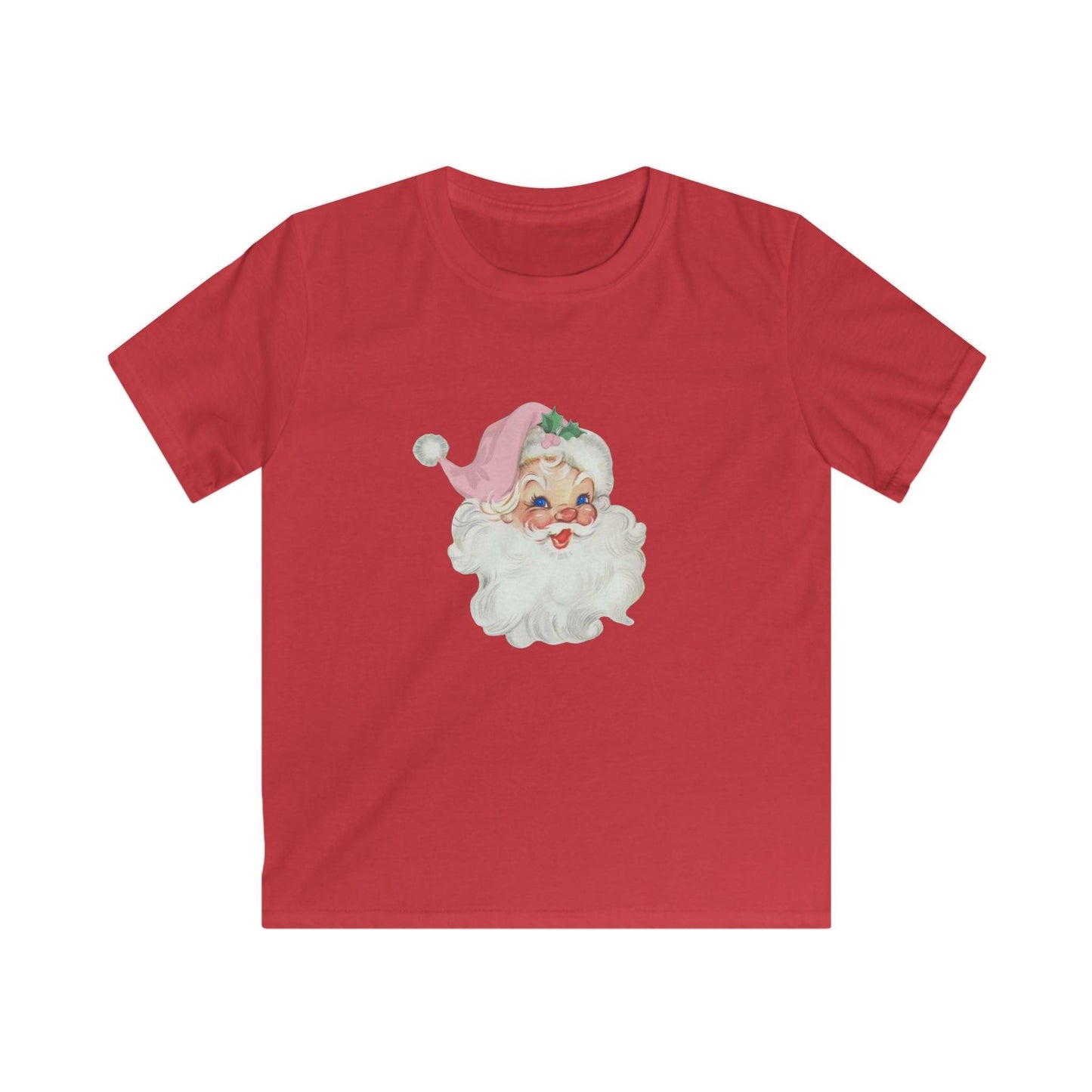 Blue-Eyed Santa - Santa's Got the Blues (and We Love It!) 💙🎅 Youth Softstyle T-Shirt 🎅🏻👚 - Whippie's