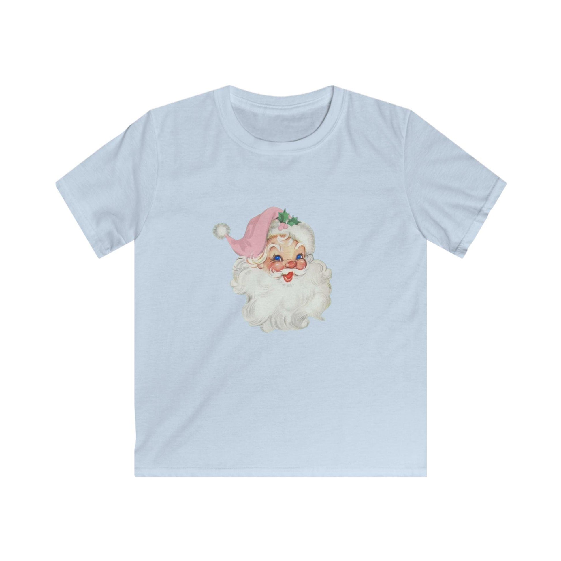 Blue-Eyed Santa - Santa's Got the Blues (and We Love It!) 💙🎅 Youth Softstyle T-Shirt 🎅🏻👚 - Whippie's