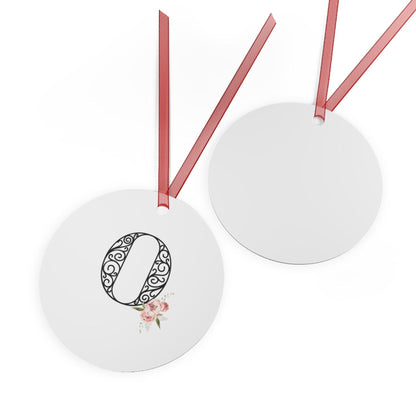 Floral Letters: Letter O - Metal Christmas Ornament - Whippie's