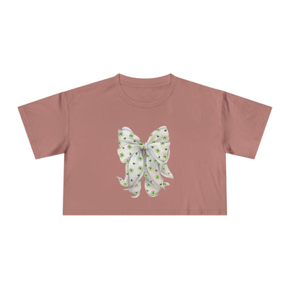 Shamrock Hearts Women's Cropped Tee - Spread the Luck and Love! - Whippie's