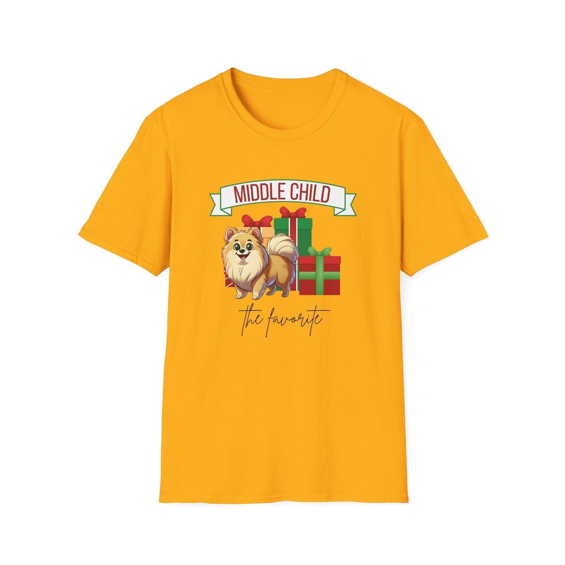 Middle Child, The Favorite 🎁🐶 Pomeranian - Unisex Tee! 🎁👑 - Whippie's