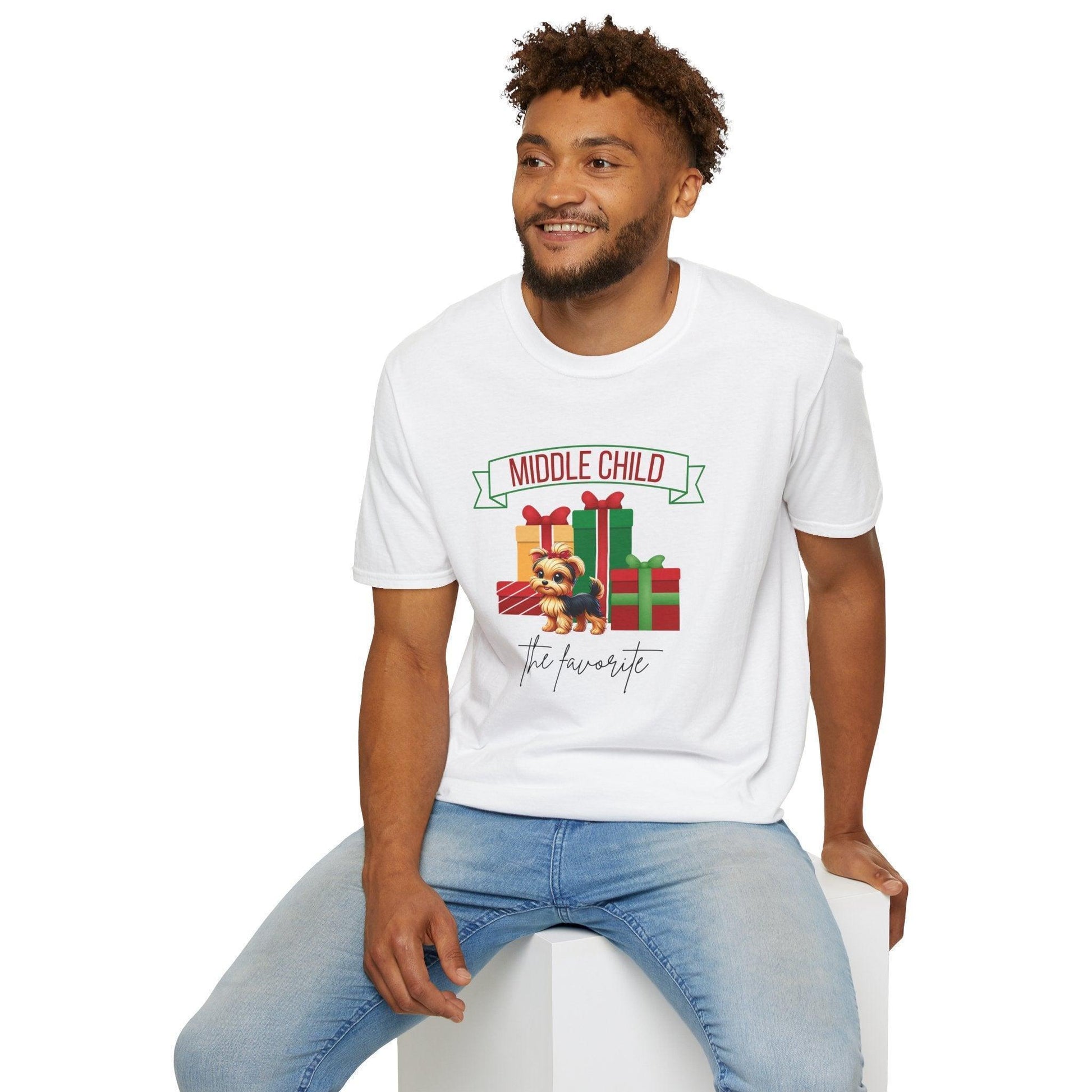Middle Child, The Favorite 🎁🐶 Yorkie - Unisex Tee! 🎁👑 - Whippie's