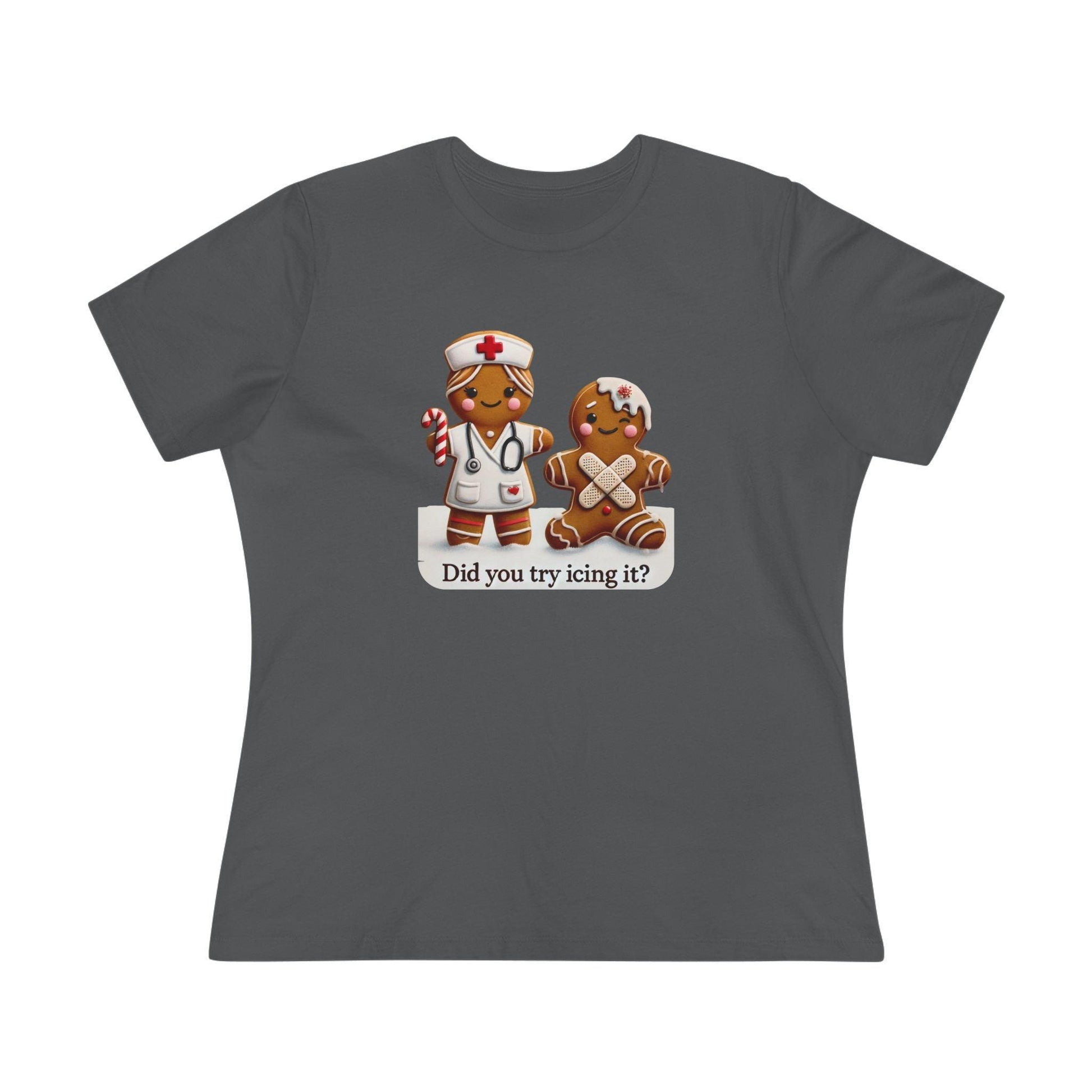 🍪🩹 "Did You Try Icing It?" 👩‍⚕️🎄 - Women's Softstyle Tee - Whippie's