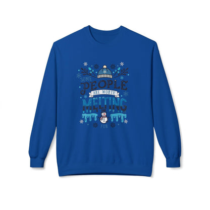 ☃️ Some People are Worth Melting For ❤️ Unisex Fleece Sweatshirt ✨ - Whippie's