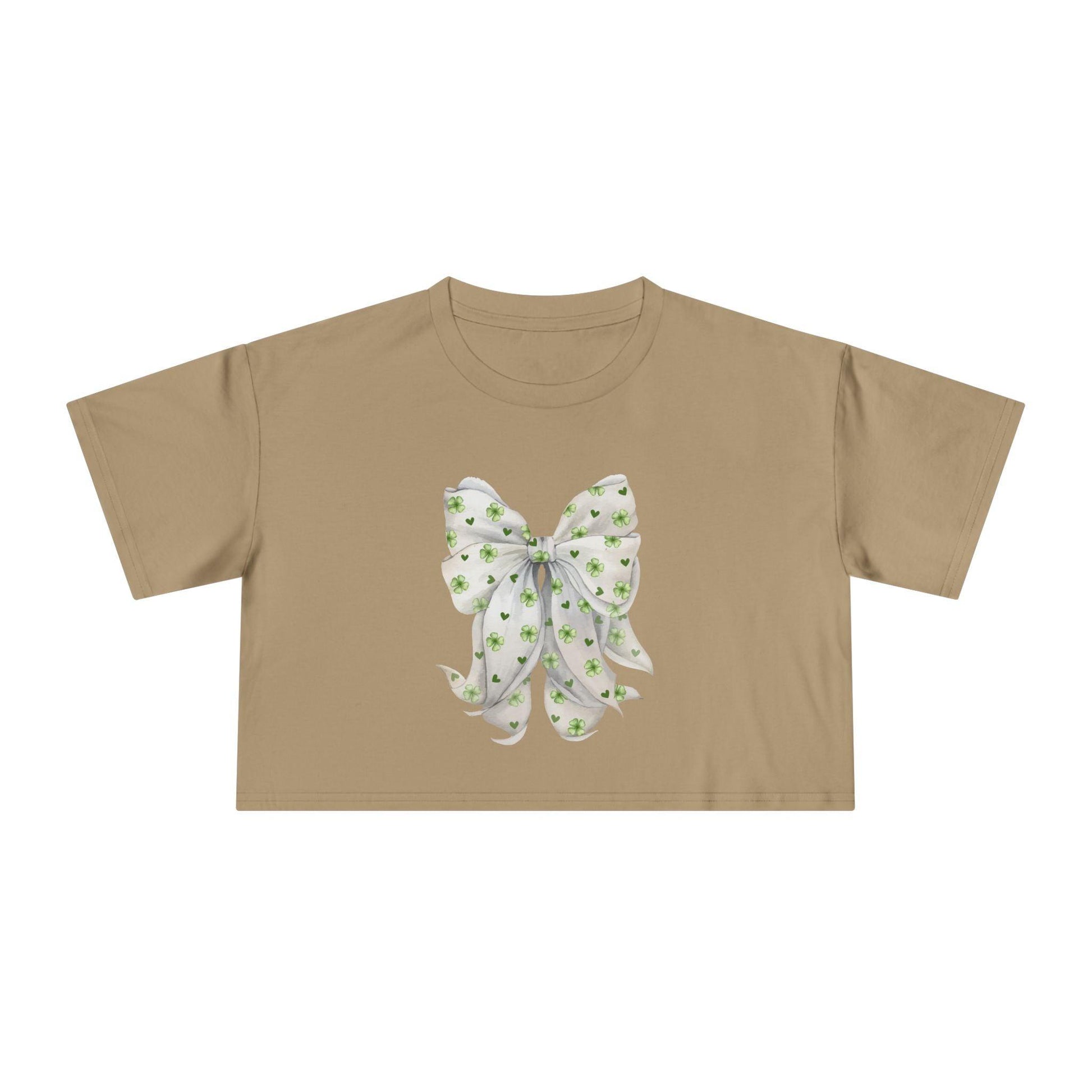 Shamrock Hearts Women's Cropped Tee - Spread the Luck and Love! - Whippie's