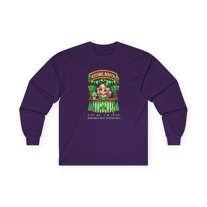 Kiss Me, I'm Irish - Everyone Is on St. Patrick's Day! 💋🍀 Unisex Ultra Cotton Long Sleeve Tee - Whippie's