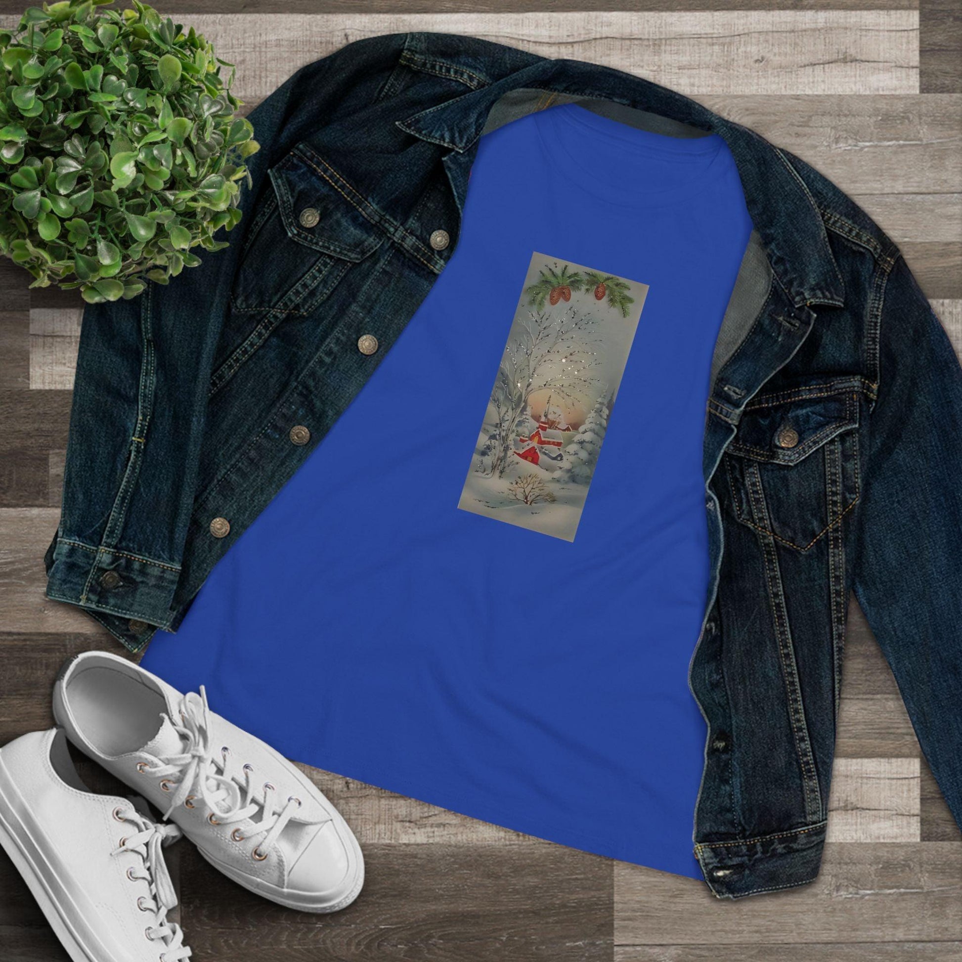 Glittery Winter Village Tee - Sparkle This Season! ✨🎄 Women's Softstyle Tee - Whippie's