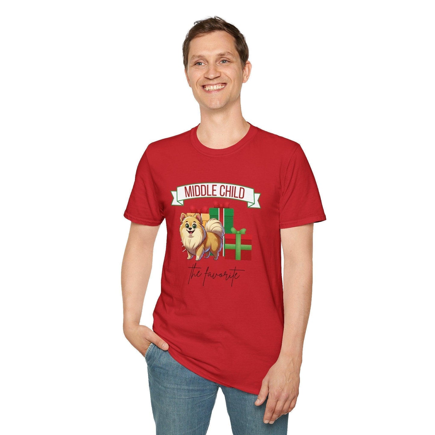Middle Child, The Favorite 🎁🐶 Pomeranian - Unisex Tee! 🎁👑 - Whippie's