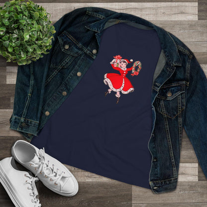 Retro Woman with Wreath - Women's Softstyle Tee - Whippie's