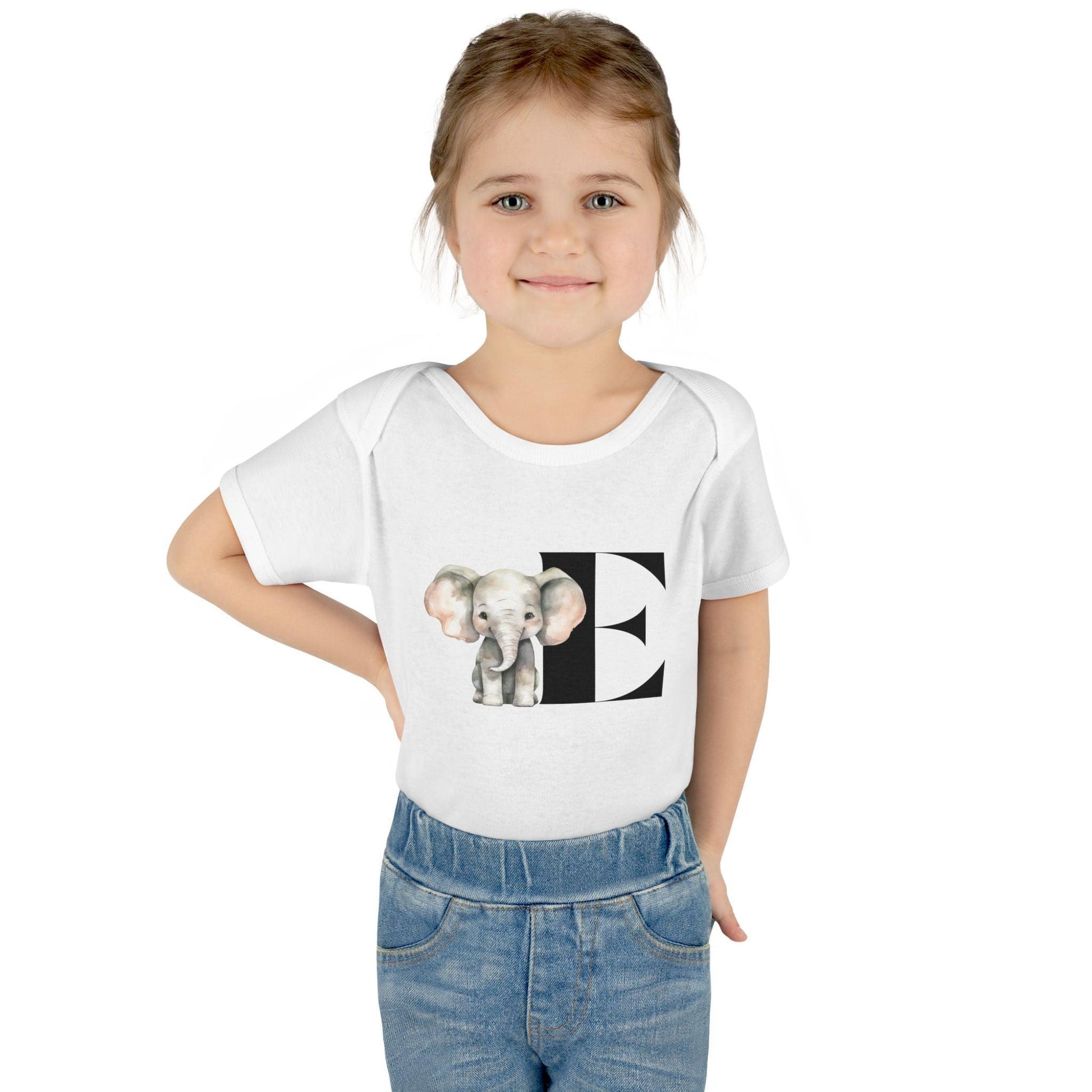 Alphabet Adventures: Letter E - Enormous Elephant Baby Onesie - Whippie's