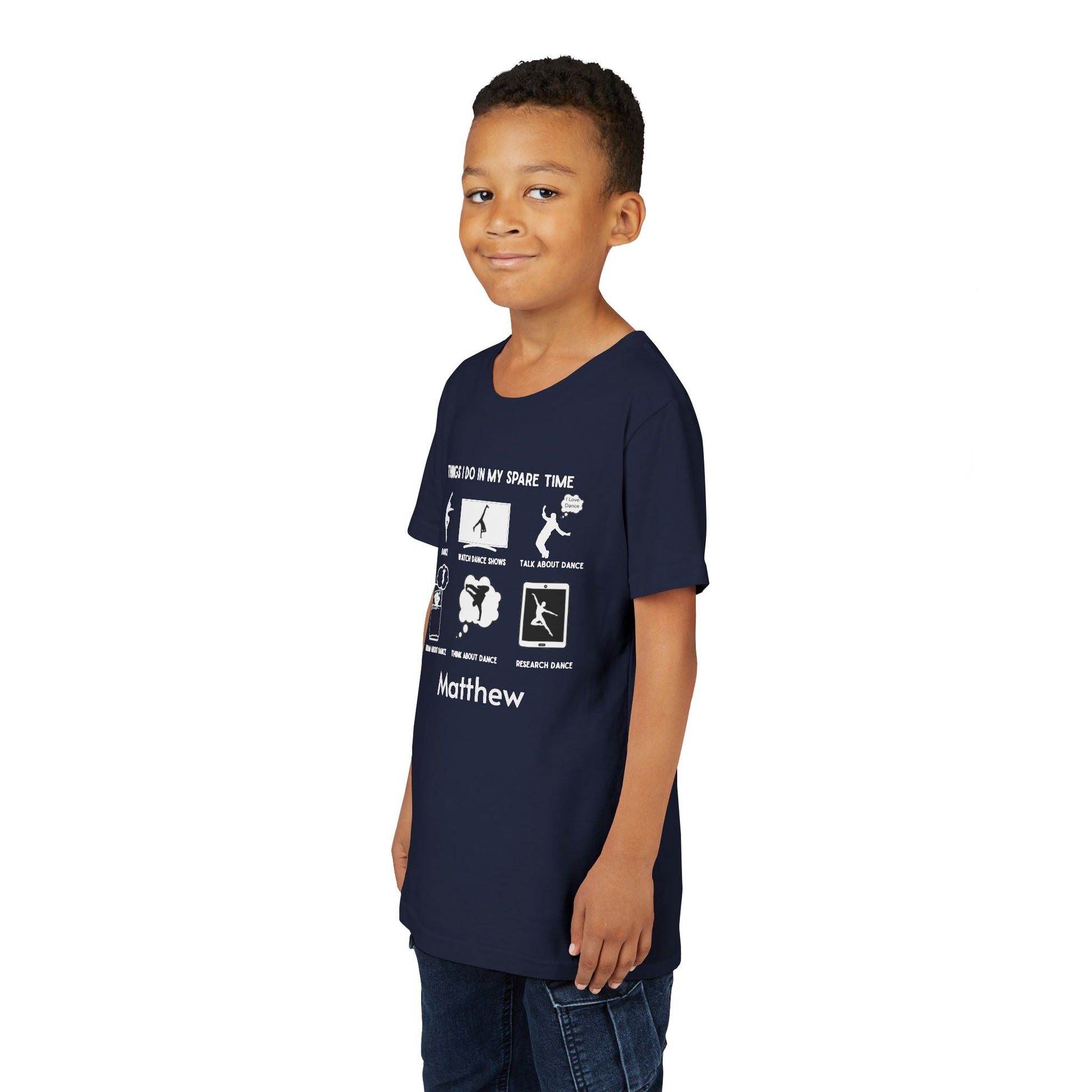 My Spare Time = Dance Time Boys' Youth Tee - Personalizable - Whippie's