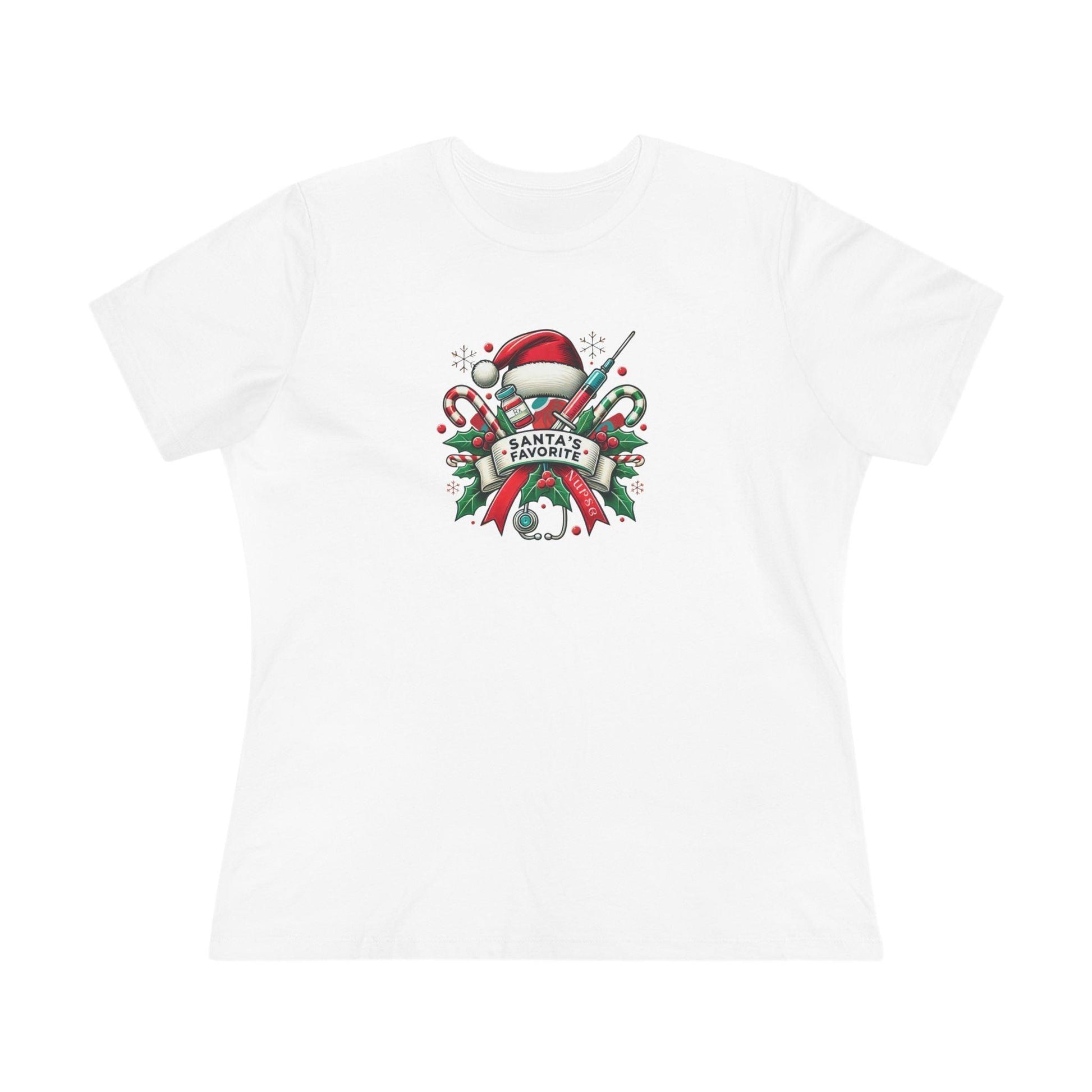 Santa's Favorite School Nurse - Women's Softstyle Tee - Whippie's