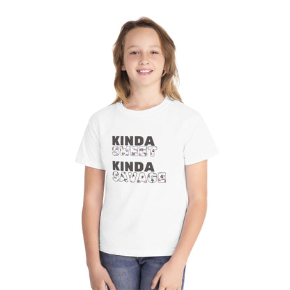 ✨ Kinda SWEET Kinda SAVAGE 😎 Youth Midweight Tee 💖 - Whippie's