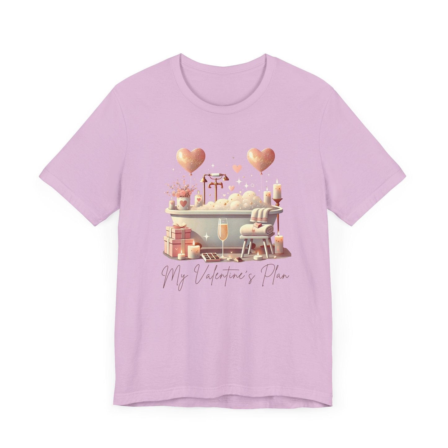 💖 My Valentine's Plan 🛁 Unisex Jersey Tee ✨ Romance, Relaxation, and a Touch of Whimsy! - Whippie's