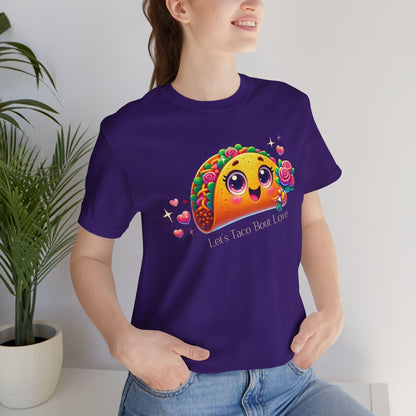 🌮 Let's Taco 'Bout Love 💖 Unisex Jersey Tee ✨ Spread the love this Valentine's Day! - Whippie's