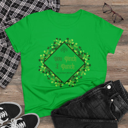 🍀 You Pinch I Punch 🍀 Women's Tee ☘️ A touch of Irish luck! - Whippie's