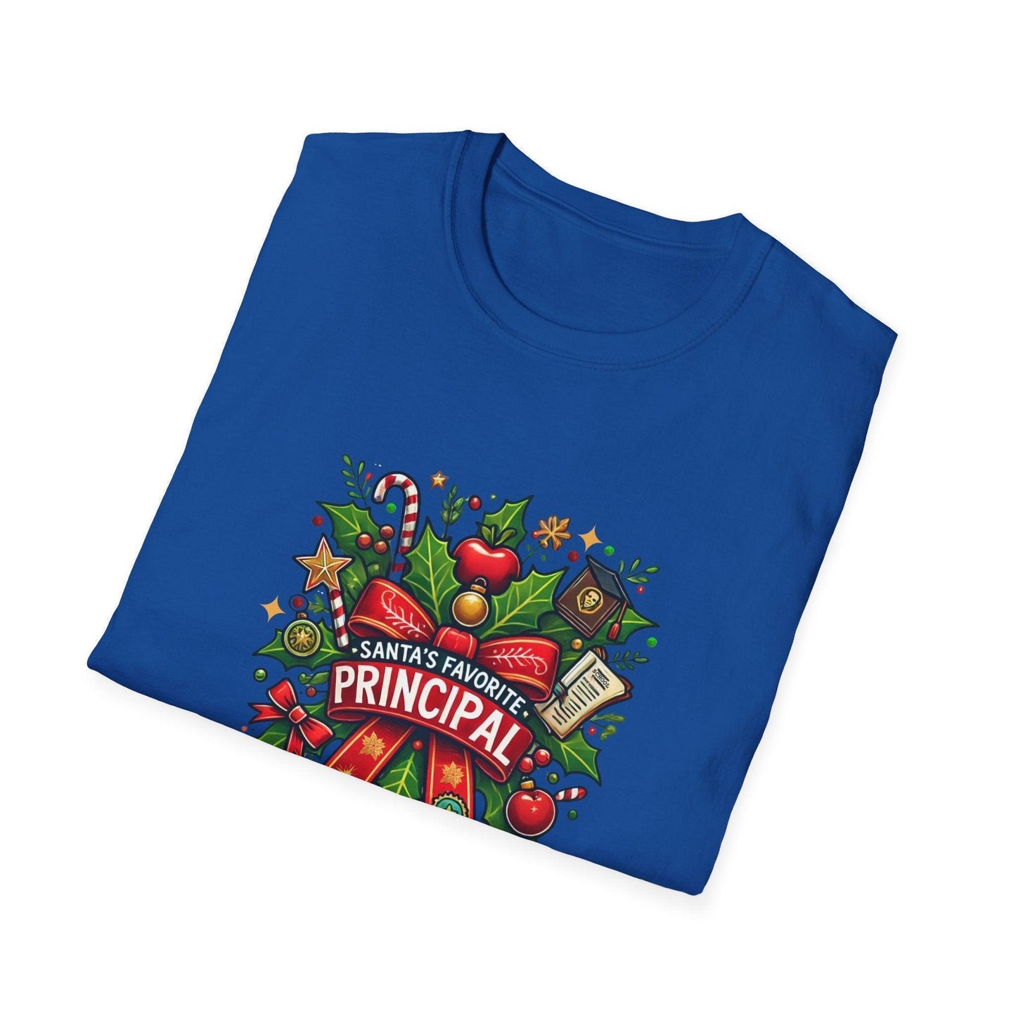 Santa's Favorite School Principal Unisex Tee 🍎🎅 - Whippie's