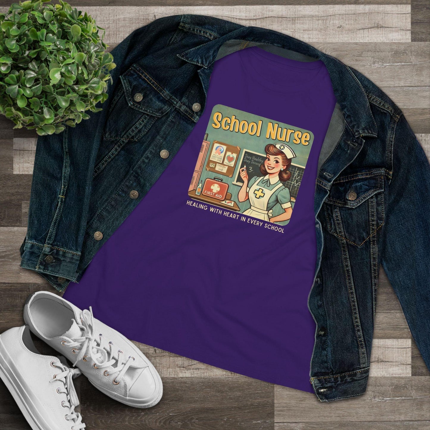 School Nurse Hero Tee - Healing with Heart in Every School 🩺❤️ - Whippie's
