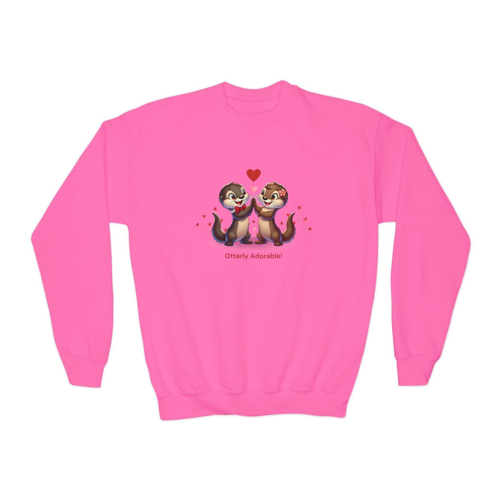 Otterly Adorable! Youth Crewneck Sweatshirt - Cute and Cozy 💖🦦 - Whippie's