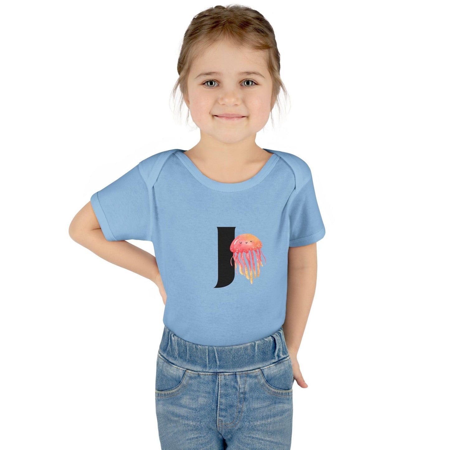 Alphabet Adventures: Letter J - Jolly Jellyfish Baby Onesie J is for Jolly Jellyfish! - Whippie's